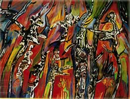 Fire on a mountain, Feuer auf dem Berg